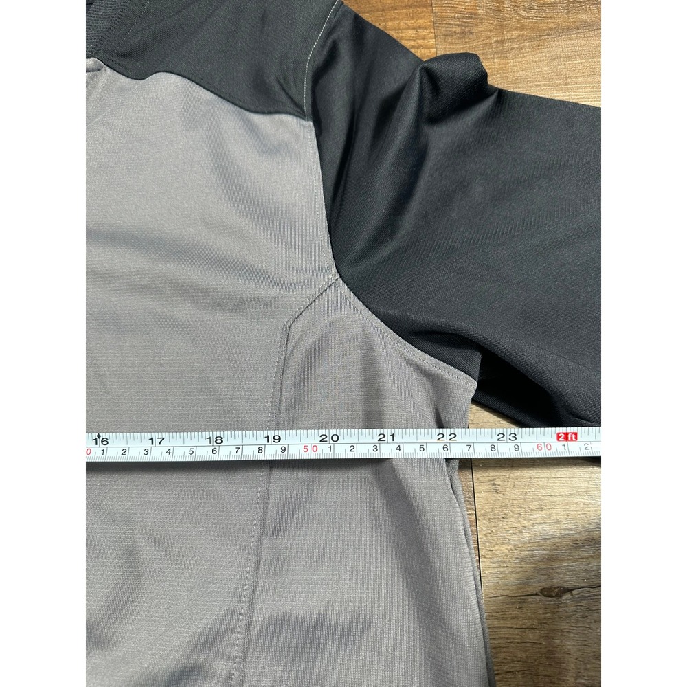 Under Armour Mens XL Gray Black Fitted Full Zip Track Jacket Training Coat - Picture 4 of 5